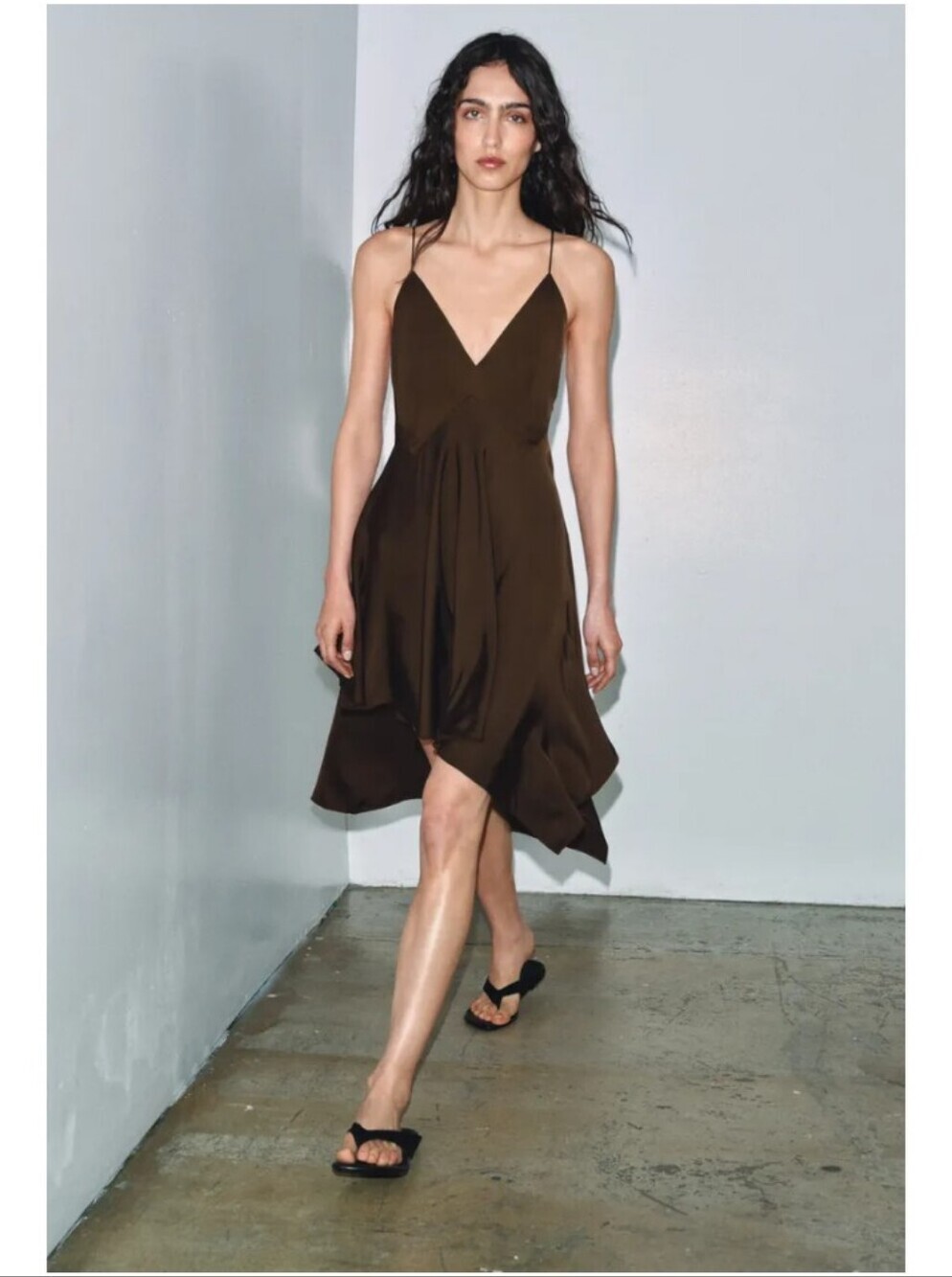 Zara ZW Collection Asymmetric Ruffle Dress - Picture 2 of 6